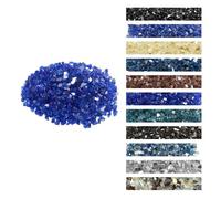VEVOR Piedras de Vidrio Triturado Reflectante para Chimenea Resistentes a Altas Temperaturas, 4,5 kg, 12,7 mm, sin Humo, a Paisajismo de Piedra de Alto Brillo para Mesas de Fogata, Azul Cobalto