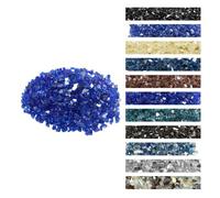VEVOR Piedras de Vidrio Triturado Reflectante para Chimenea Resistentes a Altas Temperaturas 9 kg, 12,7 mm, sin Humo, para Paisajismo de Piedra de Alto Brillo para Mesas de Fogata, Azul Cobalto