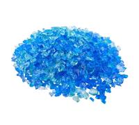 VEVOR Piedras para Chimenea de Vidrio Ignífugo 4,5 kg, 19,05 mm, Bloques de Vidrio Reflectantes, para Mesa de Fogata, de Alto Brillo, para Paisajismo, Color Azul Agua, Azul Caribeño y Verde Agua