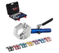 VEVOR, pinza hidráulica para prensar, herramienta para crimpar mangueras, kit para prensar mangueras de aire acondicionado con 7 adaptadores intercambiables, herramienta para crimpar mangueras para re