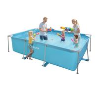 VEVOR Piscina Desmontable Tubular Rectangular 3000 x 2000 x 762 mm Material de 3 Capas Piscina Elevada con Estructura de Acero Marco de Soporte Resistente para Exteriores, Patios, Jardines, Azul