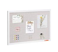 VEVOR - Pizarra de corcho blanca de 30"x20" con superficie de lino: Tablero de anuncios elegante para montaje en pared, ideal para el hogar, la escuela o la oficina. Tablero elegante y funcional