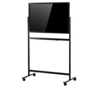 VEVOR Pizarra Magnética de Cristal 888 x 583 mm de Pie con Soporte Negro | para Oficina Escuela, Borrado en Seco, sin Marco, con Ruedas, Accesorios de Rotuladores, Imanes, Borrador, Vidrio Templado