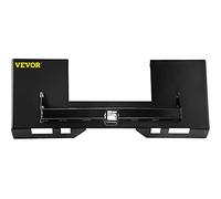 VEVOR Placa de montaje para dirección compacta, 0,64 cm de grosor, placa de montaje universal de fijación rápida, adaptador de cargador de acero, fácil de soldar con atornillar, accesorios, negro