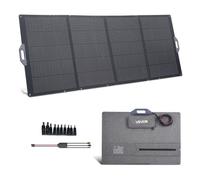 VEVOR Placa Solar Plegable 400W, Panel Solar Monocristalino Portátil, Eficiencia 24%, con Cable de MC4 y Adaptador de Conector, IP67 Impermeable, Compatible con Estaciones de Energía Acampada Viajes