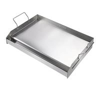 VEVOR Plancha Parrilla Reversible Pre-Sazonada 587x395 mm Plancha Parrilla Rectangular Plancha de Cocción Antiadherente de Hierro Fundido Espesor 2 mm para Cocina de Gas 2 Quemadores Barbacoa