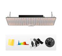 VEVOR Planta de Crecimiento de Lámpara LED 200 W Quantum Panel de Espectro Completo de Alto Rendimiento a Prueba de Agua IP65 PPFD Samsung 281B Diodos para Interior Crecer Carpas Verduras Plantas Flor