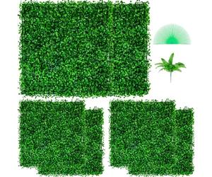 VEVOR Plantas Hiedra Artificial 50,8 x 50,8 cm Plantas Artificiales Decorativas 6 Piezas Estera de Seto Artificial de Boj con Espesor de 4 cm Jardín Vertical 100% PE Plantas Artificiales Colgantes