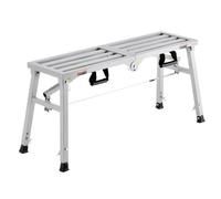 VEVOR Plataforma de Trabajo, Altura Ajustable de 3 Velocidades, Escalera de Acero de Aleación Plegable, Carga de 180 kg, Patas de Goma Antideslizantes, para Limpieza y Lavado, 1040 x 375 x 500 mm