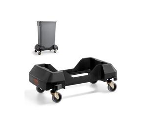 VEVOR Plataforma Rodante para Contenedores de Basura, Base Rodante Delgada para Contenedores de Basura con 4 Ruedas Bloqueables, Capacidad de Peso de 90,1 kg, Carrito Rodante Multiuso, Negro