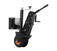 VEVOR Plataforma Rodante para Remolque, Capacidad de Peso de 227 kg, Carrito para Mover Remolques Ajustable en Altura de 330-590 mm, Neumático de Goma, Accionamiento Manual o Eléctrico con Llave