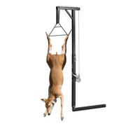 VEVOR Polipasto de Enganche para Camión, Carga 136 kg, Grúa para Caza de Ciervos con Receptor de 5 cm, Eje Giratorio de 360° y Altura Ajustable, Incluye Cabrestante para Desollar y Limpiar la Presa