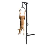 VEVOR Polipasto de Enganche para Camión, Carga 226,8 kg, Grúa para Caza de Ciervos con Receptor de 5 cm, Eje Giratorio de 360° y Altura Ajustable, Incluye Cabrestante para Desollar y Limpiar la Presa