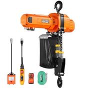 VEVOR Polipasto Eléctrico de Cadena Carga 1000 kg 230 V Doble Cadenas Altura de Elevación de 3 m, 2 Velocidades 4 m/min y 2 m/min con Control Inalámbrico y Cableado para Taller Garaje Reparación Motor