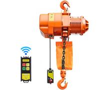VEVOR Polipasto Eléctrico de Cadena Carga 2000 kg, Trifásico 380-415 V, 50Hz, Elevación de 6m, Cadena G100, Velocidad 6,6 m/min con Control Remoto Inalámbrico 100 m para Motor Garaje Reparación Taller