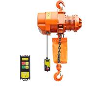 VEVOR Polipasto Eléctrico de Cadena Carga 2000 kg, Trifásico 380-415 V, 50Hz, Elevación de 6m, Cadena G100, Velocidad 6,6 m/min con Control Remoto Inalámbrico 100 m para Motor Garaje Reparación Taller