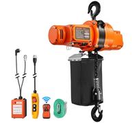 VEVOR Polipasto Eléctrico de Cadena Carga 500 kg 230 V Cadena G100, Altura de Elevación de 6 m, Velocidad 5 m/min Control Remoto por Cable e Inalámbrico hasta 100 m para Reparación Taller Motor Garaje
