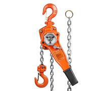VEVOR Polipasto Manual de Cadena de Palanca Elevación de 1,4 m Polipasto de Trinquete de Acero Capacidad de 0,75 T Polipasto de Palanca Gancho de Rotación 360° con Freno de Doble Trinquete para Garaje