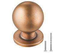 VEVOR Pomos para Gabinete, Tiradores Redondos de Aleación de Zinc de 2,5 cm con Tornillos, para Cajones, Puertas, Tocadores, Gabinetes, Baño y Cocina, Color Latón Antiguo, Ø 25 x 32 mm, 12 uds