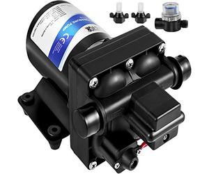 VEVOR Pompa per acqua dolce, 12 V, pompa a spruzzo autoadescante, 3 GPM RV pompa acqua con interruttore a pressione 45 PSI pompa ad acqua autoadescante, filtro rimovibile 12 V pompa a membrana