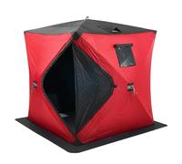 VEVOR Portable Pop-Up Ice Fishing Tent, 1-8 Person Insulated Ice Shelter, Large Fishing Area, Hub-Style Ice Shanty for Winter Fishing, Waterproof Oxford Ice Cube with Anchors/Ropes/Carrying Bag