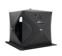 VEVOR Portable Pop-Up Ice Fishing Tent, 1-8 Person Insulated Ice Shelter, Large Fishing Area, Hub-Style Ice Shanty for Winter Fishing, Waterproof Oxford Ice Cube with Anchors/Ropes/Carrying Bag