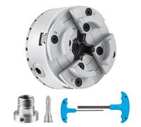 VEVOR Portabrocas de Torno φ70 mm Mandril de Torno de 4 Mordazas KP2-3/4 Mandril de Torneado de Madera Autocentrante con Llave en T y Accesorios para Tornos Mecanizado de Precisión Rectificado Fresado