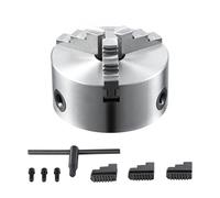 VEVOR Portabrocas de Torno Autocentrante 3 Mordazas 160 mm Mandril de Torno Rango de Sujeción 3,5-160 mm Mandril de 3 Mordazas Llave en T Autocentrante Mandíbula Reversible para Fresadoras Taladros