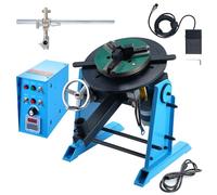 VEVOR Posicionador de soldadura rotativo 30 kg, placa giratoria de posicionamiento 0-90° 1-12 RPM 80 W, soporte de antorcha de soldadura con mandril de torno de 3 mordazas para cortar, esmerilar