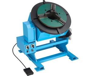 VEVOR, posicionador rotatorio para soldadura, capacidad de 50 kg, mesa giratoria para posicionamiento de soldadura de 0 a 90°, velocidad de 0,5 a 6 RPM, 120W, con mandril de 12,4 pulgadas de 3 mordaza