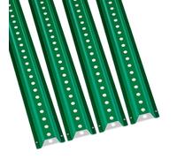 VEVOR Poste de señal de canal en U de 6 pies, paquete de 4 postes de cerca fijos de acero resistente de color verde, señal de canal en U de cerca de acero para jardín, patio, granja o intersección de 