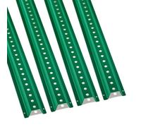 VEVOR Poste de señal de canal en U de 8 pies, paquete de 4 postes de cerca fijos de acero resistente de color verde, señal de canal en U de cerca de acero para jardín, patio, granja o intersección de 