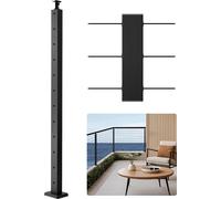 VEVOR, postes para barandillas de escaleras, 106,7 x 2,5 x 5 cm, postes para barandillas de escaleras planas, paquete de 1 unidad, postes preperforados con soporte de montaje, color , código de produc