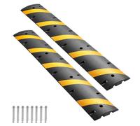 VEVOR Protector de Cables para Suelo 1830 mm 2 Canales Rampa de Protección de Cable Capacidad de Carga de 9979 kg con Tornillos de Expansión, para Caminos de Entrada de Grava, Hormigón, 2 Piezas