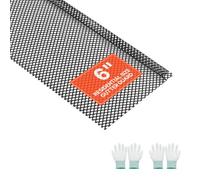 VEVOR Protector de Canalón de 152,4 mm x 36,58 m, Rejilla para Canalón de Acero con Malla Microperforada, Cubierta Antihojas con Drenaje para Tejados Residuos Agujas de Pino, 40 Unidades, Color Negro