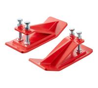 VEVOR Protector de Cucharón de Tractor 2 Piezas Protector de Cubo para Tractor de acero con Tuercas y Pernos Accesorio para Cucharón para Nieve, Remoción de Hojas, Esparcimiento de Grava, Rojo