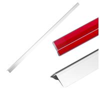VEVOR, protector de esquina para pared, 25 x 25 x 1217 mm, pack de 10 unidades. Perfil de esquina, protector de borde de acero inoxidable, protector de pared, con cinta adhesiva 3M, ángulo de 90 grado