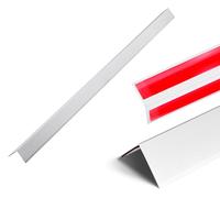 VEVOR Protector de esquina para paredes, fabricado en aleación de aluminio, 50 x 50 x 1217 mm, juego de 12 unidades. Ángulo de 90° con cinta adhesiva. Protección contra golpes para paredes de salones,