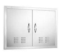 VEVOR Puerta de Acceso a Barbacoa 762 x 533 x 46 mm Puerta de Cocina Exterior Doble Puerta Empotrada de Acero Inoxidable con Manija para Isla de Barbacoa, Estación de Parrilla, Armario Exterior