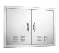 VEVOR Puerta de Acceso a Barbacoa 762 x 533 x 46 mm Puerta de Cocina Exterior Doble Puerta Empotrada de Acero Inoxidable con Manija para Isla de Barbacoa, Estación de Parrilla, Armario Exterior