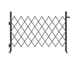 VEVOR Puerta de Seguridad Plegable Individual, Puerta Retráctil de Tijera de Acero 170 x 131 cm con Cerradura y Ruedas Giratorias de 360° para Seguridad de Entrada, Garaje, Almacén y Piscina