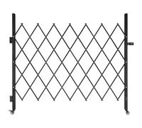 VEVOR Puerta de Seguridad Plegable Individual, Puerta Retráctil de Tijera de Acero 180 x 161 cm con Cerradura y Ruedas Giratorias de 360° para Seguridad de Entrada, Garaje, Almacén y Piscina