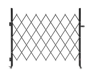 VEVOR Puerta de Seguridad Plegable Individual, Puerta Retráctil de Tijera de Acero 180 x 161 cm con Cerradura y Ruedas Giratorias de 360° para Seguridad de Entrada, Garaje, Almacén y Piscina