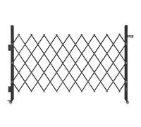 VEVOR Puerta de Seguridad Plegable Individual, Puerta Retráctil de Tijera de Acero 190 x 131 cm con Cerradura y Ruedas Giratorias de 360° para Seguridad de Entrada, Garaje, Almacén y Piscina