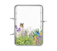 VEVOR Puerta de Valla de Eslabones de Cadena 81x117cm Panel de Valla de Eslabones de Cadena Ajustable Puerta de Valla Galvanizada Resistente a la Oxidación Para Abertura de Valla, Poste No Incluido