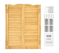 VEVOR Puertas Batientes para Cafetería, Puerta Interior de Doble Acción con Arco Superior de Madera de Pino 805 x 28 x 1060 mm con Bisagras y Herrajes para Pasillo, Cocina, Bar, Color Madera