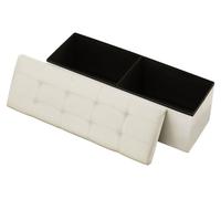 VEVOR: Puf plegable con espacio de almacenamiento (rectangular), reposapiés con bolsillos laterales, taburete acolchado plegable con capacidad de carga de hasta 299,37 kg, 11 x 38 x 38 cm, para sala d