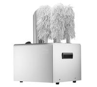 VEVOR Pulidora de Copas de Vino con 5 Cepillos Pulidora de Copas Eléctrica Comercial de 330 tazas/hora para Copas de Champán, Vasos de Cerveza, Jarras, para Bares, Restaurantes, Cocinas, Plata