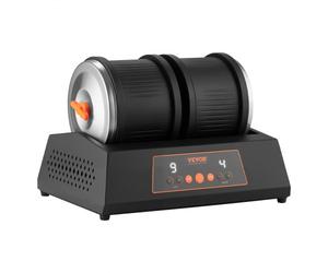 VEVOR Pulidora Eléctrica de Piedra, Carga de 3,63 kg, Doble Tambor, 4 Niveles de Velocidad, Temporizador de Pulido de 9 Días, Panel de Control Intuitivo y Adaptador, Negro, 310 x 230 x 220 mm