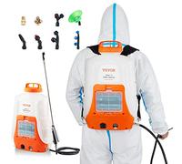VEVOR Pulverizador de Mochila, Pulverizador Eléctrico de Mochila Portátil de Retráctiles y Boquillas, Ajustable de, Horas de Autonomía para Jardín, Césped (16L)